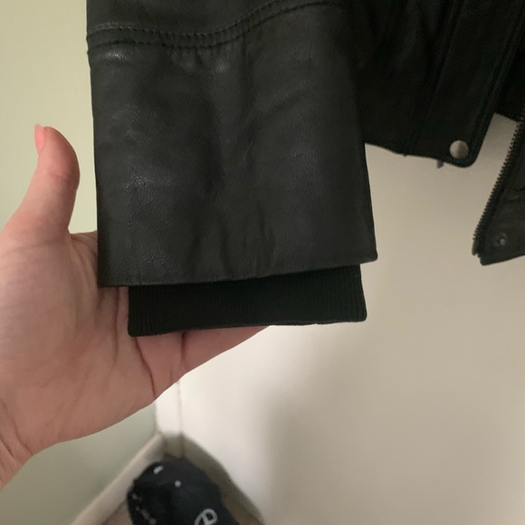 Black genuine leather jacket - Picture 5 of 6